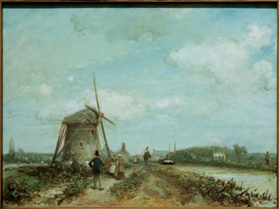Treidelpfad bei Den Haag von Johan Barthold Jongkind