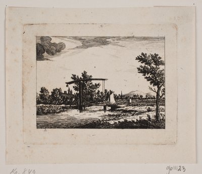 Landschaft mit Zugbrücke von Johan Bülow