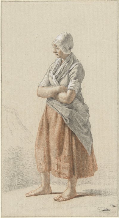 Stehendes Mädchen, nach links von Johan Christiaan Willem Safft