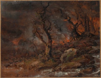 Waldbrand von Johan Christian Dahl