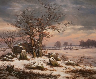 Winterlandschaft. In der Nähe von Vordingborg von Johan Christian Dahl