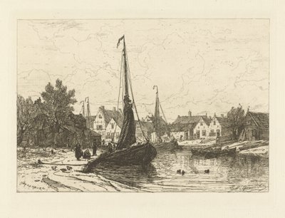 Blick auf den Hafen von Spakenburg von Johan Conrad Greive