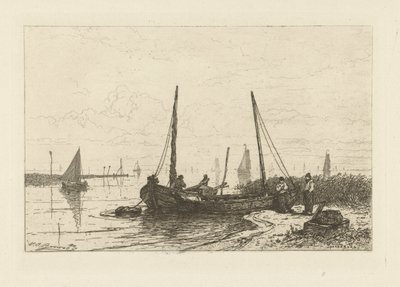 Ansicht der Zuiderzee bei Spakenburg von Johan Conrad Greive