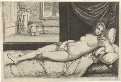 Venus liegend auf dem Bett von Johan Danckerts