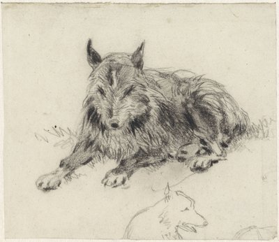 Liegender Schäferhund von Johan Daniël Koelman