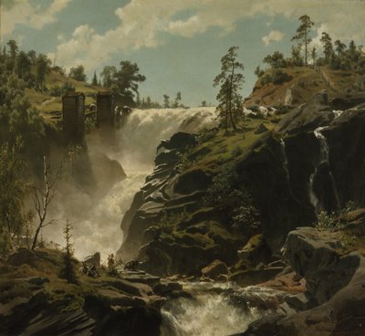 Landschaft mit Wasserfall von Johan Fredrik Eckersberg