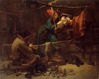 In einem Zelt eines Lappen, 1857 von Johan Fredrik Hockert