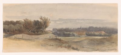 Panoramische Landschaft von Johan Hendrik Weissenbruch (signed by artist)