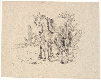 Das Pferd und das Fohlen von Johan Thomas Lundbye
