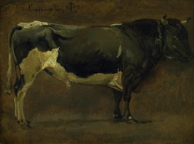 Schwarzbunter Stier von Johan Thomas Lundbye