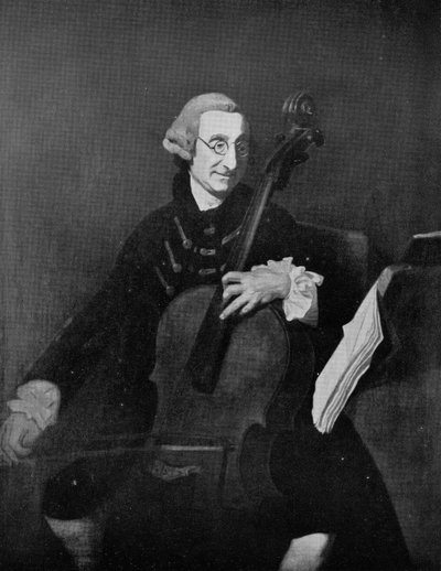 Giacomo Cervetto 1680-1783, italienischer Cellist von Johan Zoffany