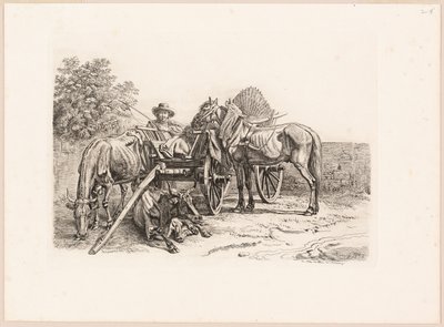 Bauer und sein Wagen von Johann Adam Klein