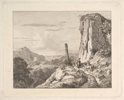 Junge Frau mit sechs Ziegen, 1815 von Johann Christian Erhard