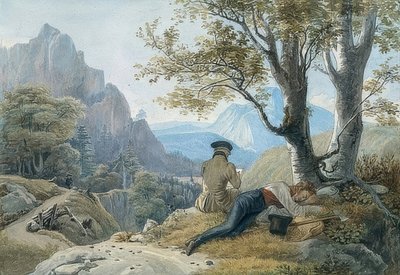 Rastende Künstler im Gebirge von Johann Christoph Erhard