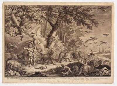 Vertreibung aus dem Paradies von Johann Elias Ridinger