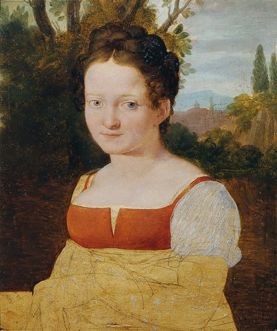 Mädchenporträt von Johann Evangelist Scheffer von Leonhardshoff