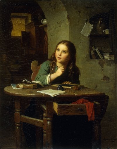 Das junge Schulmädchen, 1864 von Johann Georg Meyer