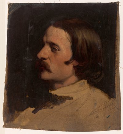Studienkopf nach links von Johann Georg Schwartze