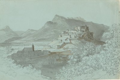 Blick auf Salzburg, 1820er Jahre von Johann Georg von Dillis