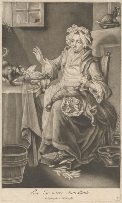 Die überwachende Köchin von Johann Jacobus Haid