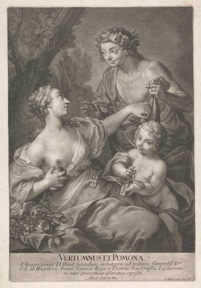 Vertumnus und Pomona von Johann Jacobus Haid