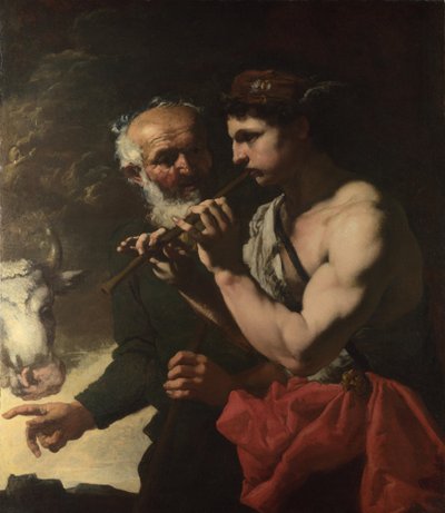 Merkur spielt auf der Flöte für Argus, 1655-1657 von Johann Karl Loth