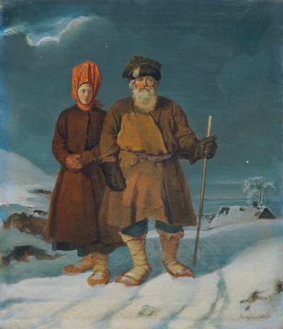 Russisches Bauernpaar von Johann Matthias Ranftl