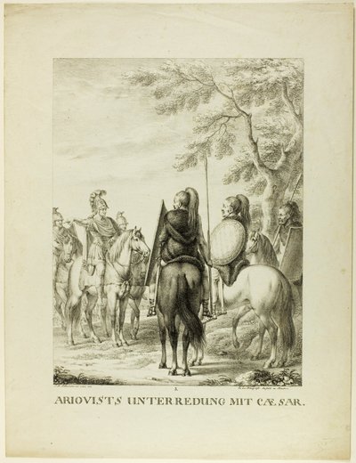 Ariovist Gespräch mit Cäsar von Johann Michael Mettenleiter