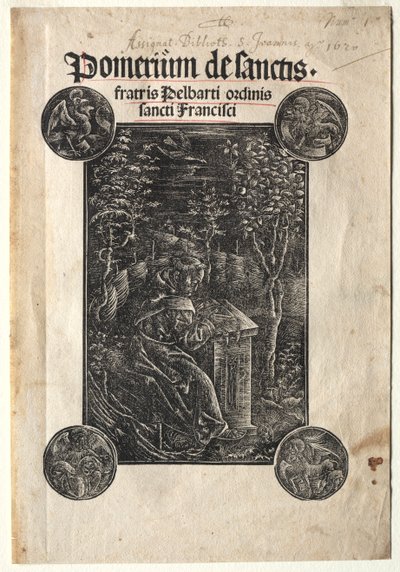 Pelbart von Temesvar studiert in einem Garten von Johann Otmar