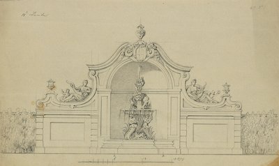 Brunnenanlage im Pfirsichgarten des Oberen Belvederes von Johann Peter Krafft