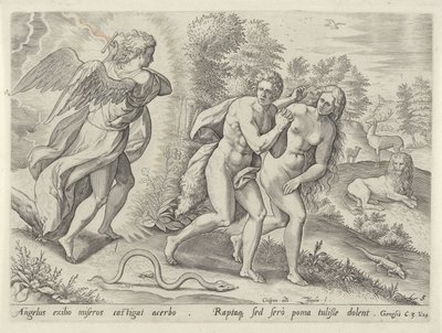 Vertreibung aus dem Paradies von Johann Sadeler (I)
