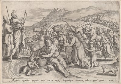 Der Auszug aus Ägypten, ca. 1585 von Johann Sadeler I
