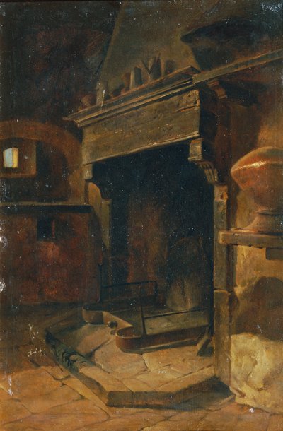 Interieur mit Kamin von Johann  Till der Jüngere