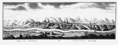 Ansicht von Krasnojarsk, ca. 1735 von Johann Wilhelm Lürsenius
