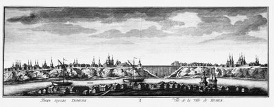 Ansicht von Tjumen, ca. 1735 von Johann Wilhelm Lürsenius
