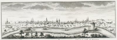 Ansicht von Jenisseisk, ca. 1735 von Johann Wilhelm Lürsenius