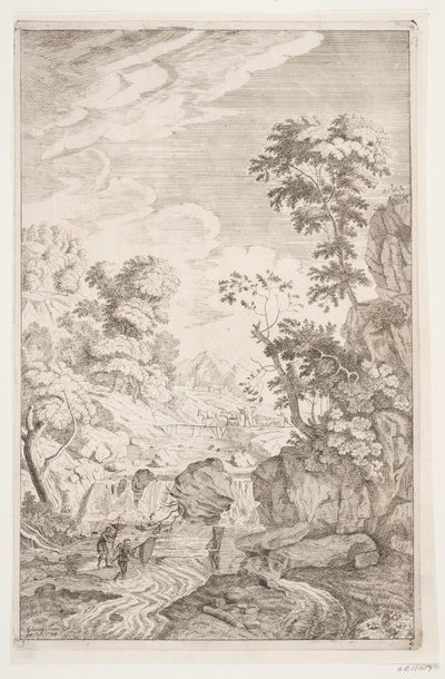 Felslandschaft mit Wasserfall von Johanna Fosie