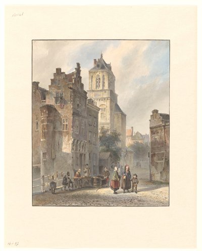 Ansicht des Rathauses von Delft von Johannes Bosboom