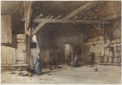 Interieur eines Bauernhauses bei Hilversum von Johannes Bosboom