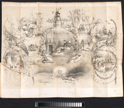 Karikatur im Leidener Studentenalmanach, 1854 von Johannes Christiaan d