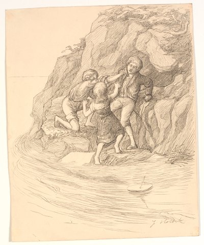 Illustration zu Alfred Tennyson "Enoch Arden" von Johannes Holbek