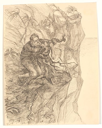 Illustration zu Alfred Tennyson "Enoch Arden" von Johannes Holbek