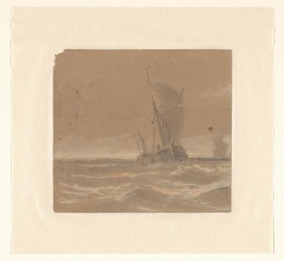Segelndes Fischerboot von Johannes Huygens (signed by artist)