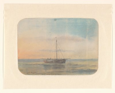 Segelschiff von Johannes Huygens (signed by artist)