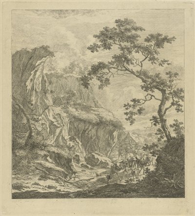 Bergige Landschaft mit Vieh von Johannes Janson