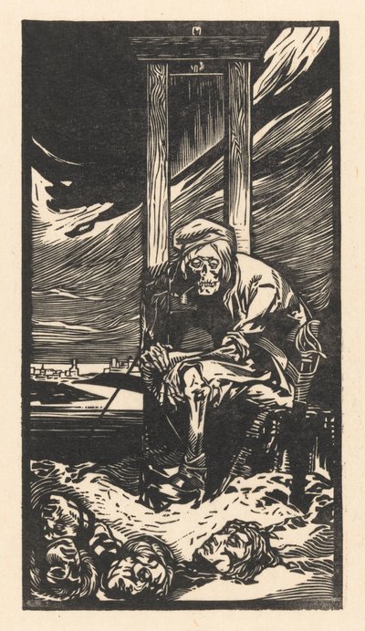 Der Tod bei der Guillotine von Johannes Josephus Aarts