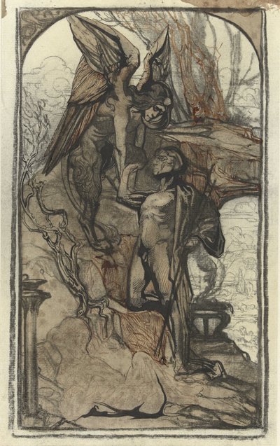 Ödipus und die Sphinx von Johannes Josephus Aarts