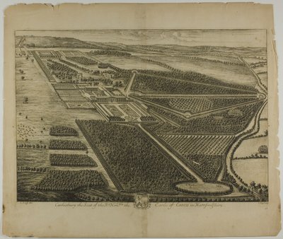 Cashiobury, Tafel 28 aus Britannia Illustrata von Johannes Kip