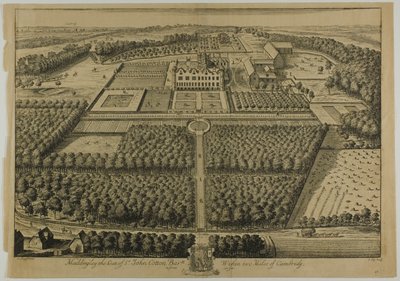 Maddingley, Tafel 57 aus Britannia Illustrata von Johannes Kip