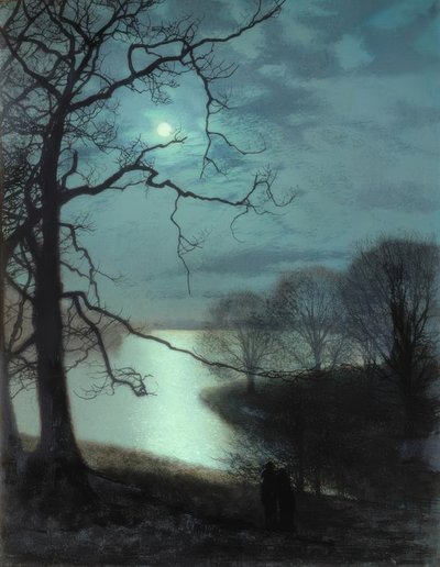 Watching a Moonlit Lake von John Atkinson Grimshaw